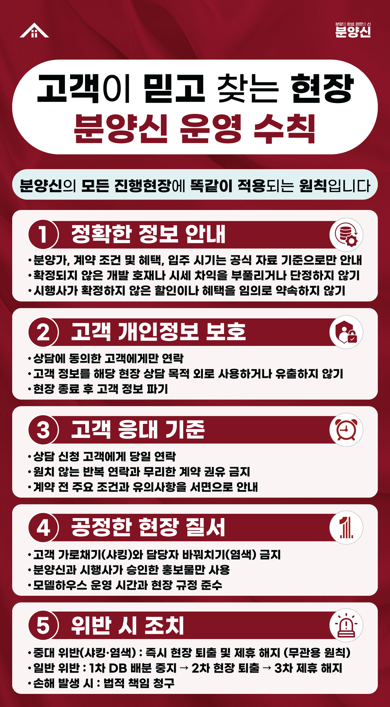 분양신 운영수칙 안내